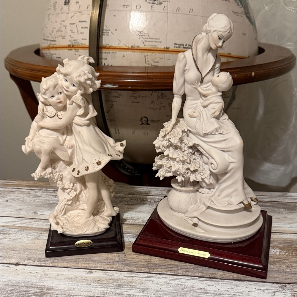 Charming Cream and Brown Figurine Set